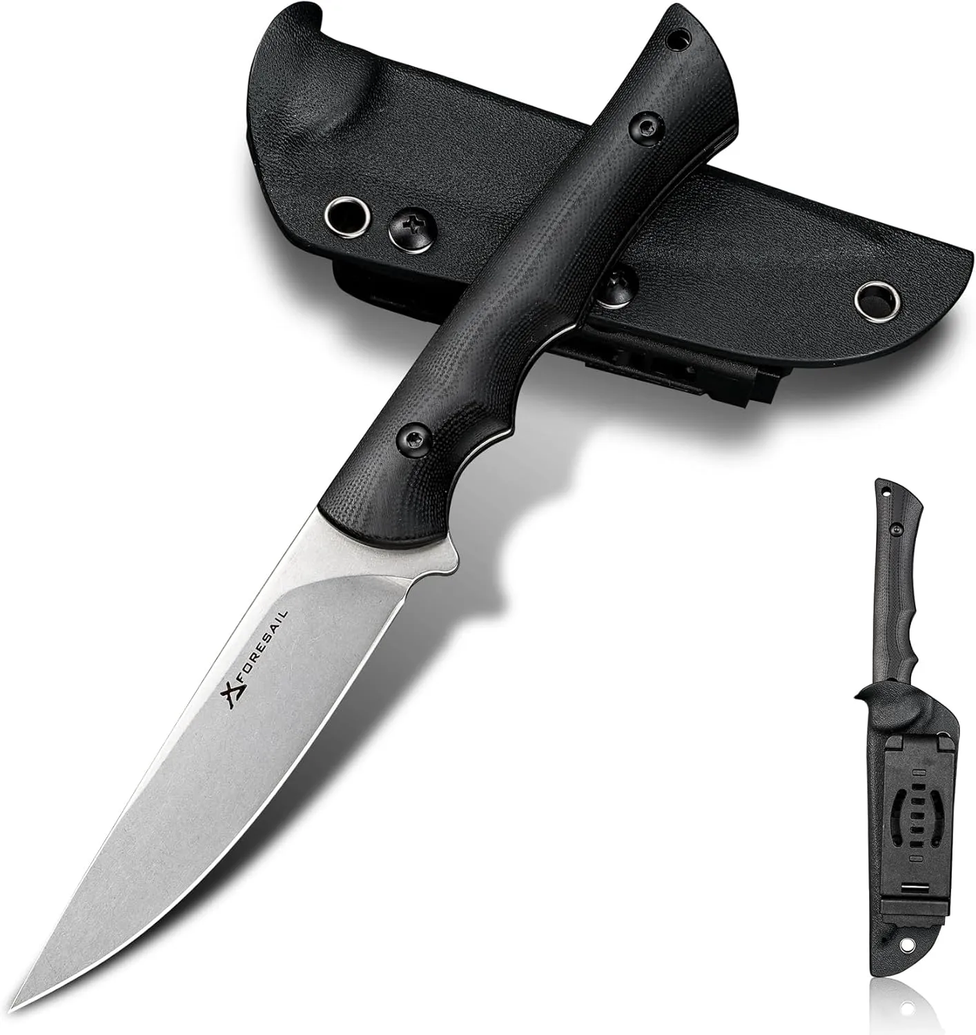 Fixed Blade Knife,3.86inch DC53 Steel Blade and G10 Handle,with Kydex Sheath,Fixed Blade EDC Tactical Knife for Men Women, Outdoor Hunting Hiking Survival Camping Knives.