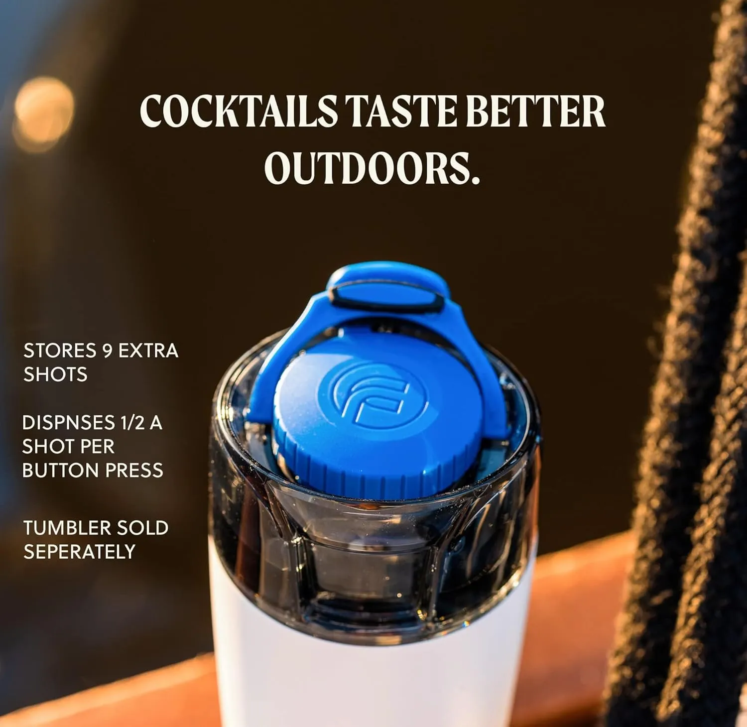 FlasKap Madic 6oz Drinking System: Compatible with Most 20oz Tumblers, Mixed Drink Well Attachment, Leak Proof Lid