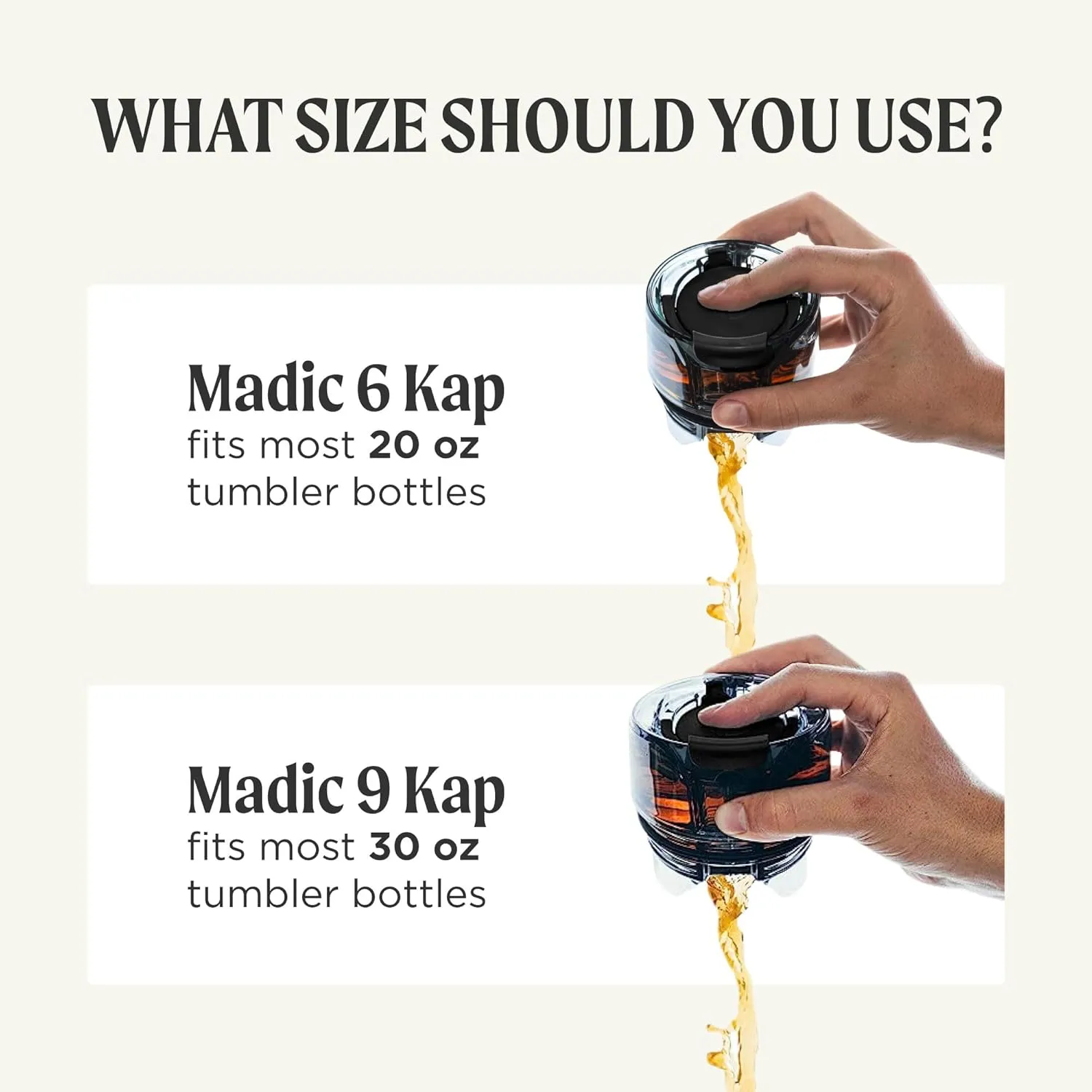 FlasKap Madic 6oz Drinking System: Compatible with Most 20oz Tumblers, Mixed Drink Well Attachment, Leak Proof Lid