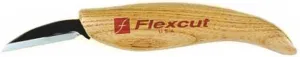 FLEXCUT Roughing Knife KN14 | 1095 High Carbon Steel Blade Wood Carving Tools | Ash Wood Handle | 1-3/4 inch Blade Bevel Length