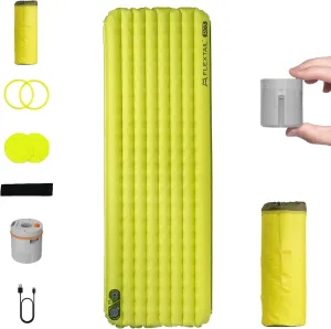 FLEXTAILGEAR Portable Sleeping Pad with Electric Air Pump, 3.5 R-Value Self Inflating Sleeping Pad, Ultralight Air Mattress for Camping, Backpacking, Hiking, Travel (Regular)