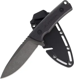 FLISSA Fixed Blade Hunting Knife, 8.5" Full Tang D2 Blade, G10 Handle, Camping Survival Knife with Nylon Sheath, for Outdoor Hiking Fishing