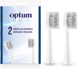 Flossing Toothbrush Replacement Brush Heads Refill 2 Count – 2-in-1 Electric Toothbrush Water Flosser Combo - Sonic Toothbrush with 40k Vibrations & High Pressure Dental Flosser - White