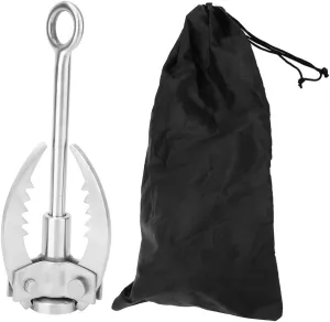 Foldable 3 - Claw Attachment Hook | Stainless Steel Grappling Hook for Climbing/Survival/Rescue | Portable & Semi - Automatic Design | 18cm Compact Tool