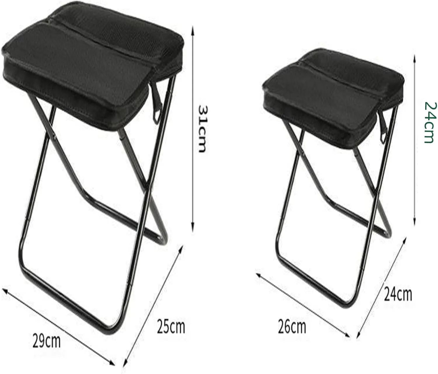 Foldable Backpack Stool, Portable Mini Outdoor Camping Folding Seat with Adjustable Shoulder Strap, Portable Folding Camping Stool with Carry Bag (White,s)