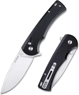 Folding Knife EDC Pocket Knife Button Lock 14C28N Blade Lightweight G10 Handle Camping Knives-Outdoor Hiking for Men SX603