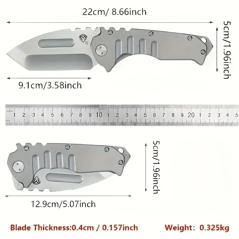Folding Survival Knife with Stainless Steel Blade for Outdoors