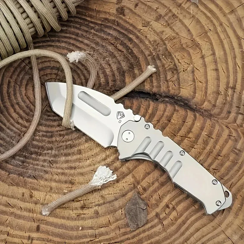 Folding Survival Knife with Stainless Steel Blade for Outdoors