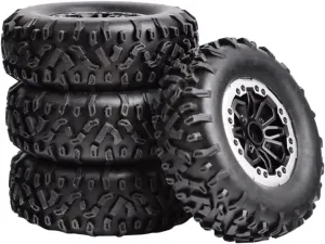 for MN for MN98 MN99S D90 for WPL for C14 C24 C34 B14 B24 for Ldrc for P06 LD1297 LD1299 4pcs 64mm Soft Tire Wheel RC Car Upgrade Parts RC Car Repair Kit