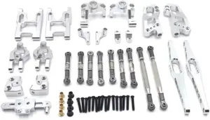 for WLtoys 12428 12423 for Feiyue FY03 Q39 Q46 1/12 RC for Buggy Car for Universal Accessories RC Upgrade Accessories Kit RC Car Repair Kit(Silver)