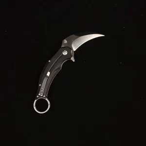 fox folding claw D2 steel outdoor survival camping knife (silver blade)