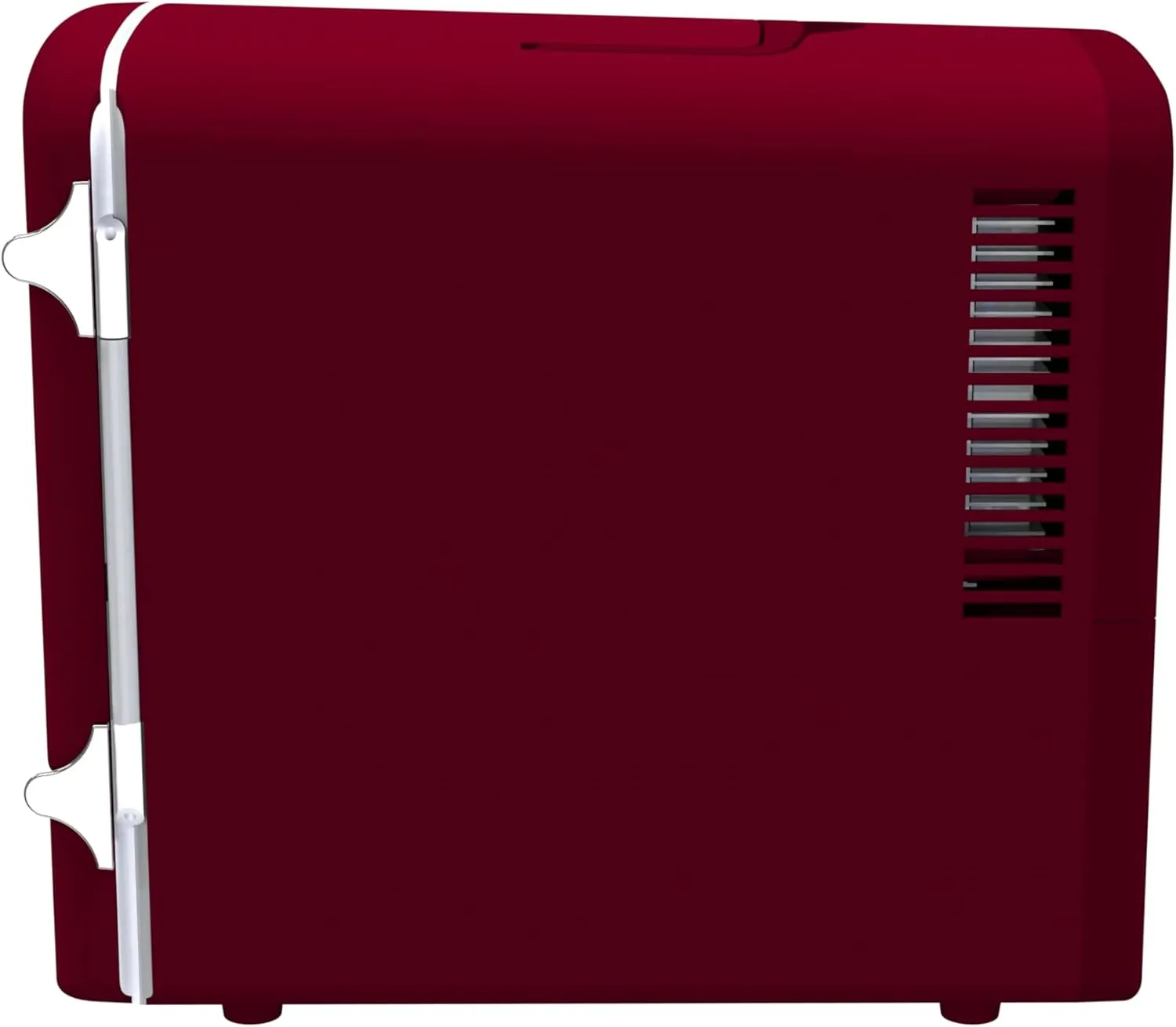 Frigidaire Retro Mini Personal Fridge Cooler, Holds up to 9 Cans, Portable for Car, Office, Bedroom, Dorm Room, or Cabin, Includes 110V AC and 12V DC cords - 11.8"D x 7.1"W x 10.1"H, Red