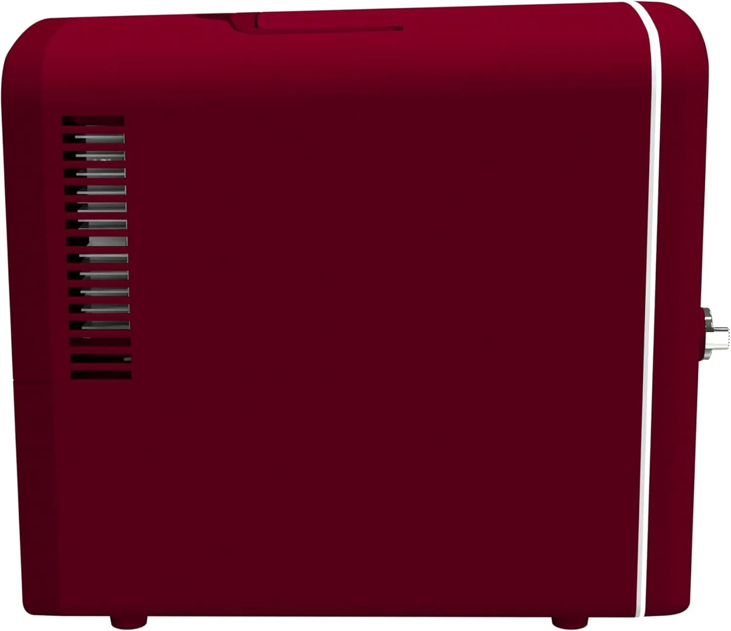 Frigidaire Retro Mini Personal Fridge Cooler, Holds up to 9 Cans, Portable for Car, Office, Bedroom, Dorm Room, or Cabin, Includes 110V AC and 12V DC cords - 11.8"D x 7.1"W x 10.1"H, Red