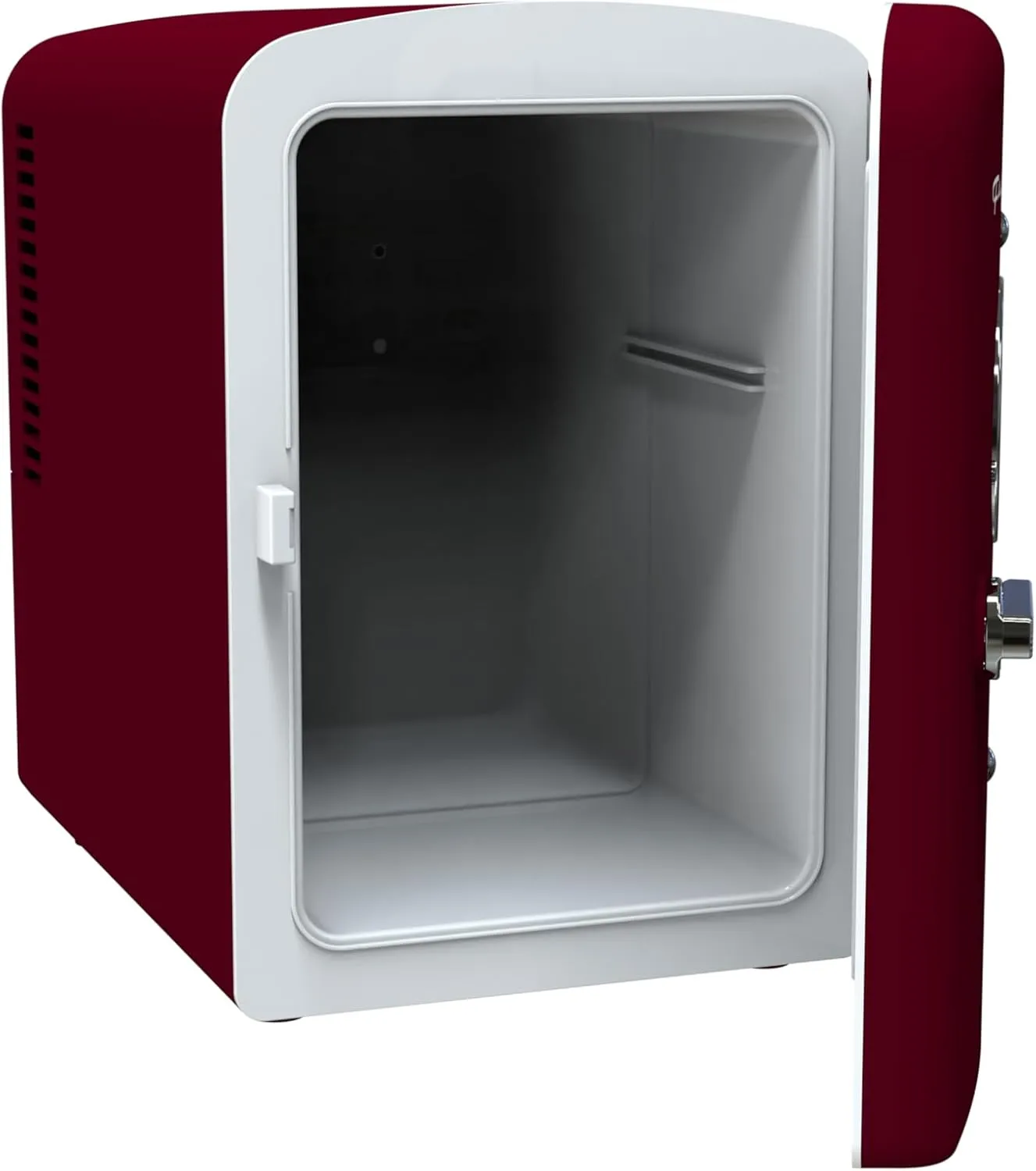 Frigidaire Retro Mini Personal Fridge Cooler, Holds up to 9 Cans, Portable for Car, Office, Bedroom, Dorm Room, or Cabin, Includes 110V AC and 12V DC cords - 11.8"D x 7.1"W x 10.1"H, Red