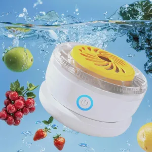 Fruit and Vegetable Washing Machine,Kitchen Sink Drain Basket for Vegetable Washing,USB Wireless Food Purifier with OH-ion Purification Technology for Washing Fruits,Vegetables,Meat and Seafood