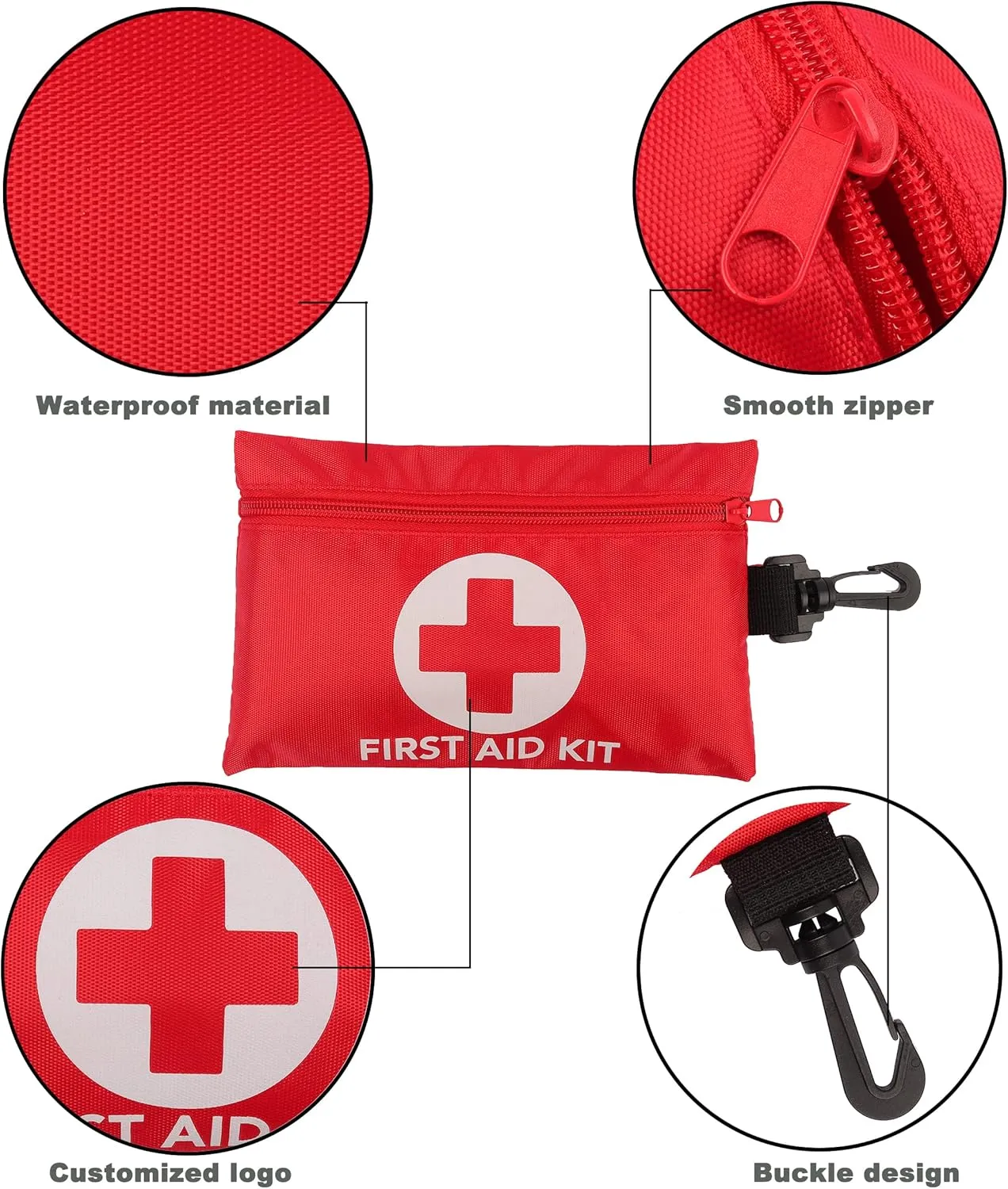 Galaxylense 128 Pcs First Aid Kits Small for Survival Emergency Trauma Military Tactical Medical School Office Home Hunting Camping Hiking Traveling Fishing IFAK EMT Bag (10 Packs)