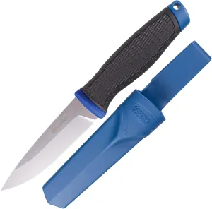 Ganzo G806-BL Fixed Blade Knife 8CR14 Stainless Steel Blade Ergonomic Anti-Slip Handle Camping Hunting Fishing Outdoor EDC Knife with Scabbard (Blue)