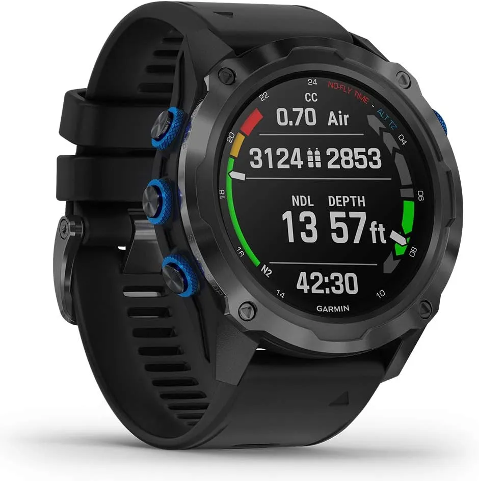 Garmin Descent Mk2i (Titanium Gray DLC/Black) Dive Computer Watch Bundle - Air Integration, Multisport Training Features - includes PlayBetter Waterproof Dry Bag Set