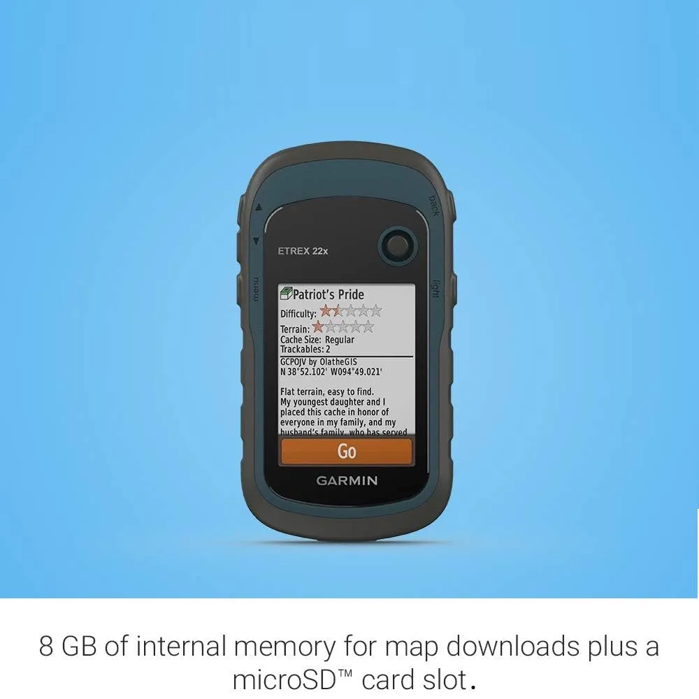 Garmin eTrex 22x Rugged Handheld GPS Navigator | 2.2" Sunlight-Readable Color Display