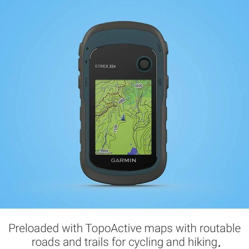 Garmin eTrex 22x Rugged Handheld GPS Navigator | 2.2" Sunlight-Readable Color Display