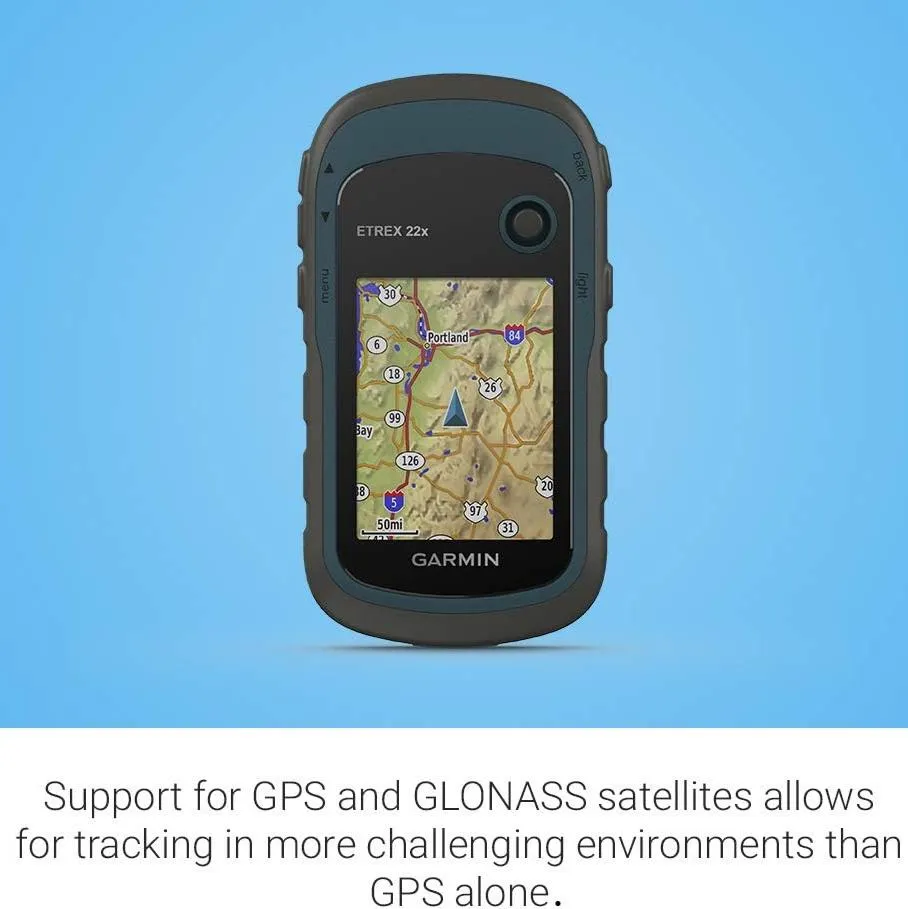 Garmin eTrex 22x Rugged Handheld GPS Navigator | 2.2" Sunlight-Readable Color Display