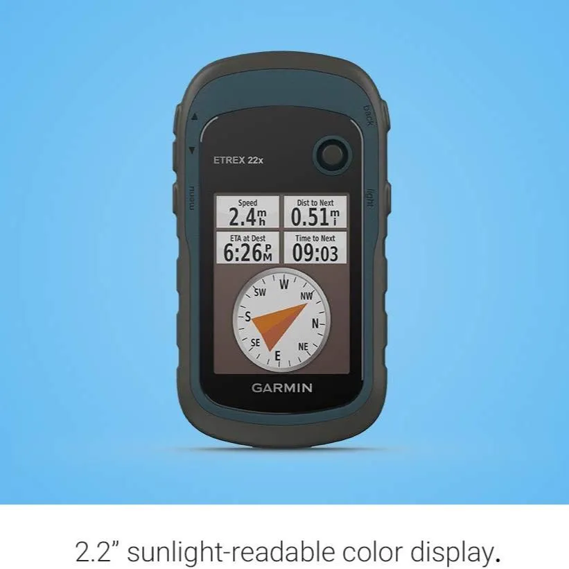 Garmin eTrex 22x Rugged Handheld GPS Navigator | 2.2" Sunlight-Readable Color Display