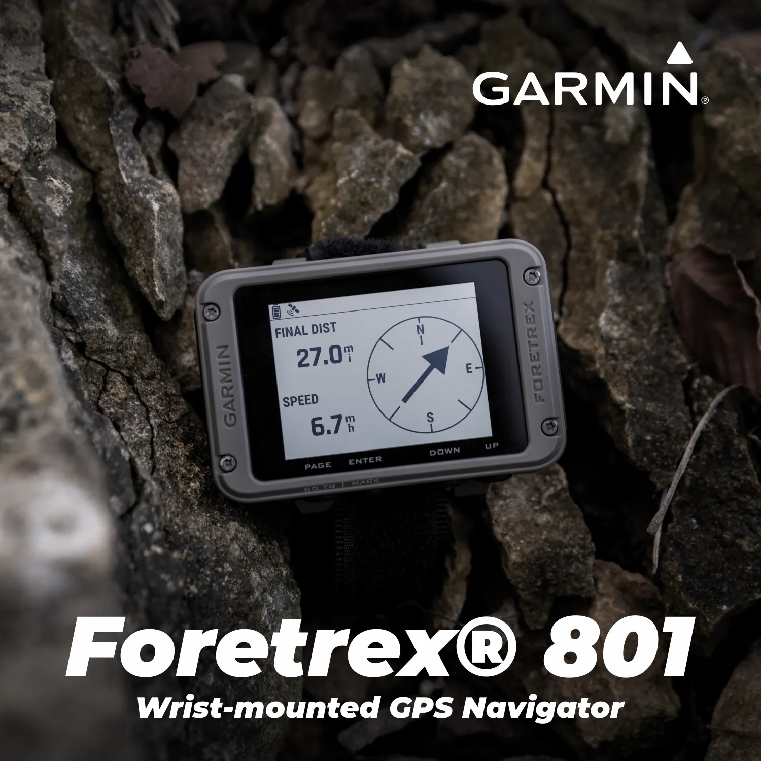 Garmin Foretrex 801 Wrist-mounted GPS Navigator, Tactical Features with AAA Batteries and Wearable4U Power Bank Bundle