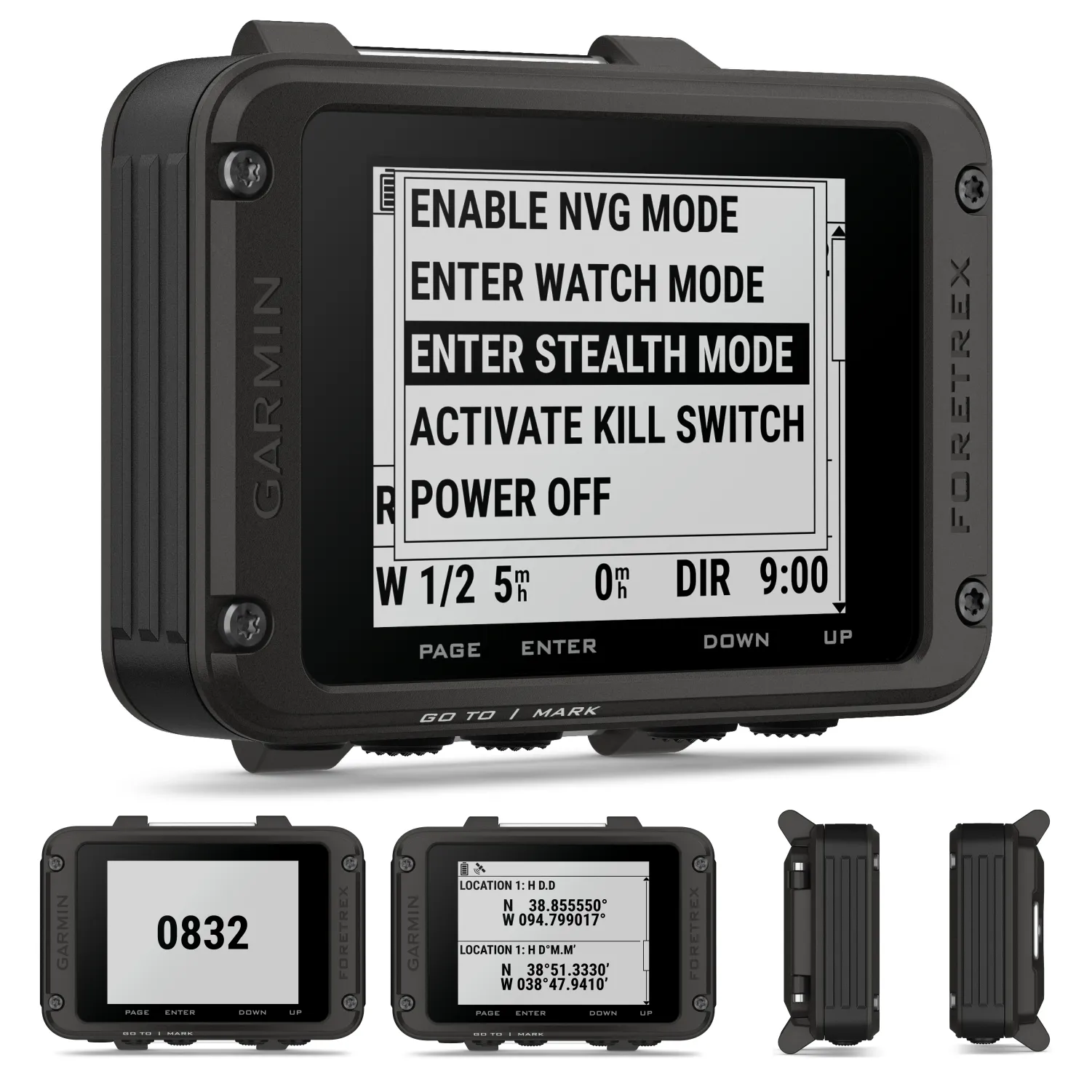 Garmin Foretrex 801 Wrist-mounted GPS Navigator, Tactical Features with AAA Batteries and Wearable4U Power Bank Bundle
