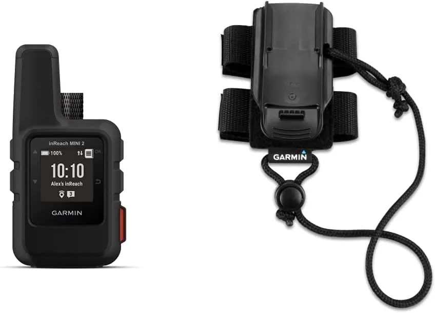 Garmin inReach Mini 2 (Black) and Garmin Backpack Tether Accessory Bundle