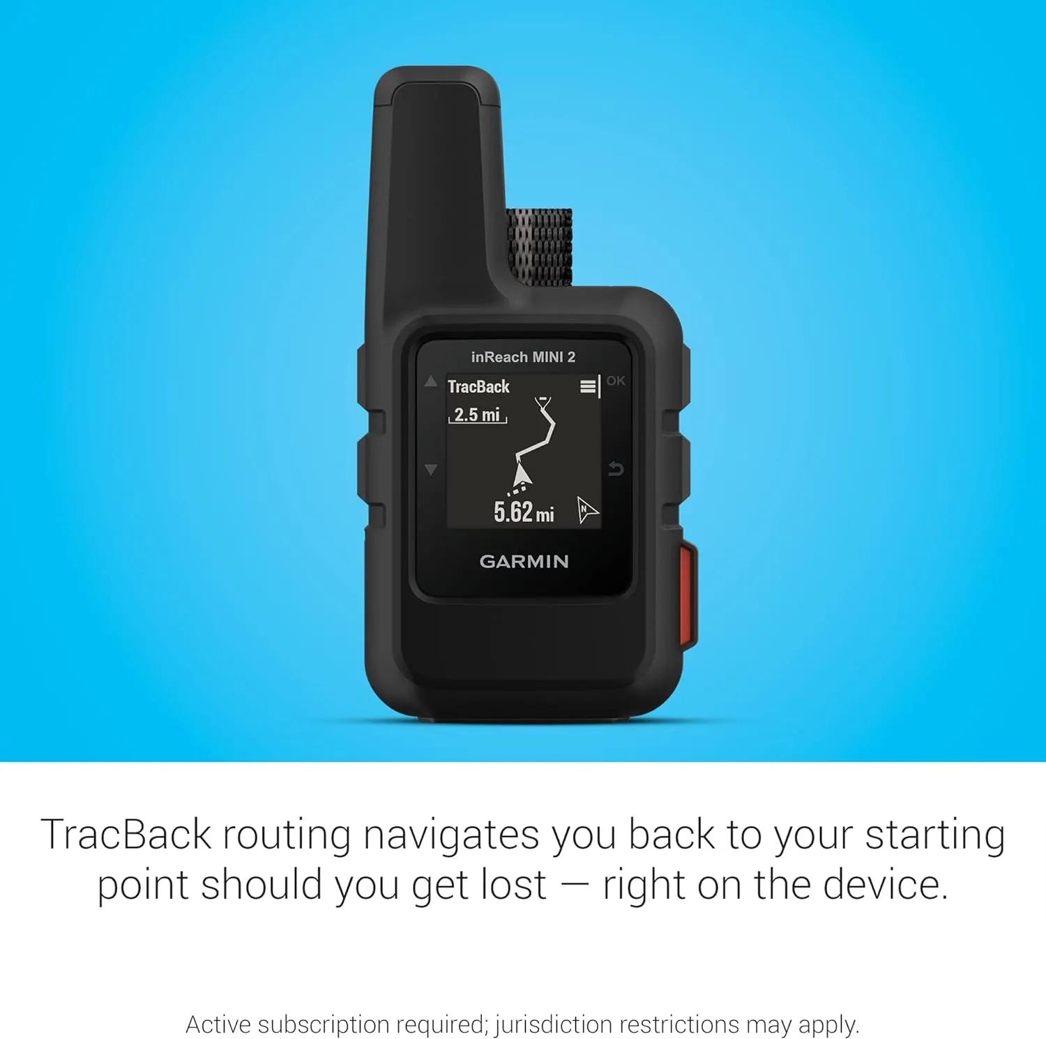 Garmin inReach Mini 2 (Black) and Garmin Backpack Tether Accessory Bundle