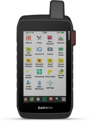 Garmin Montana® 760i, Rugged GPS Handheld Navigator with Built-in inReach® Technology for SOS and 2-way Texts in Remote Areas, 5” Touchscreen, 8MP Camera, Satellite Imagery and Maps for Road or Trails