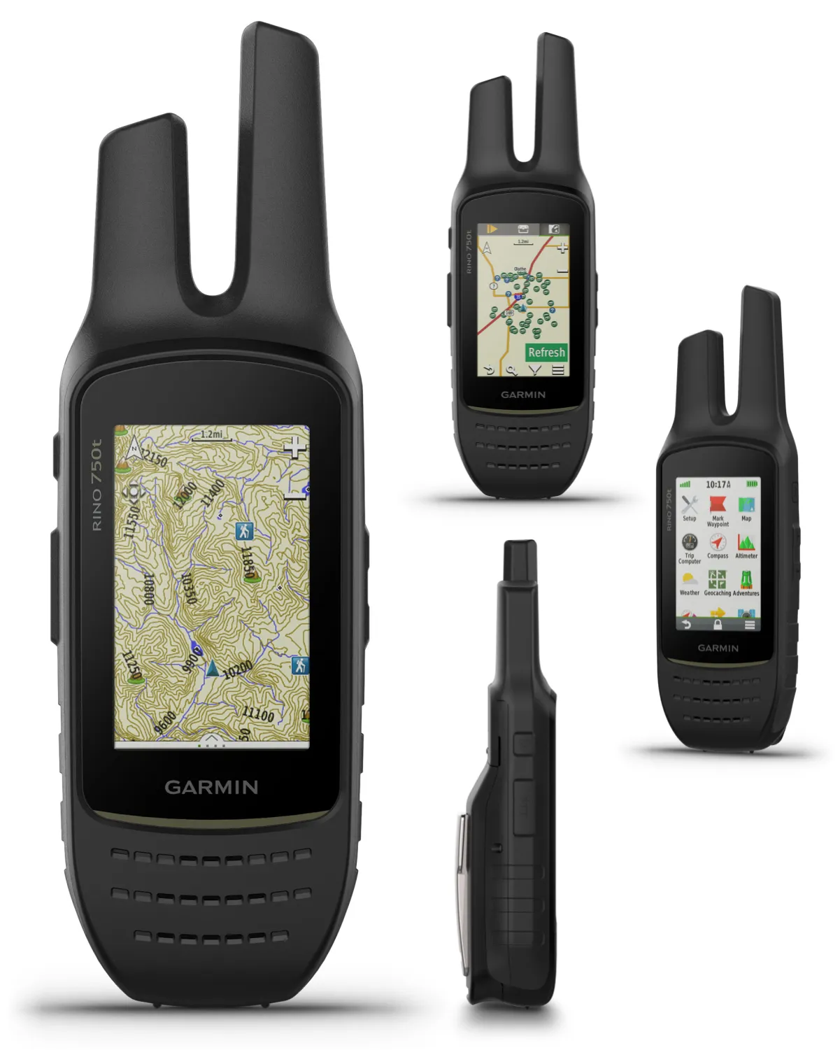 Garmin Rino 750t Two-Way Radio with Topo Mapping with Wearable4U Power Bank Bundle