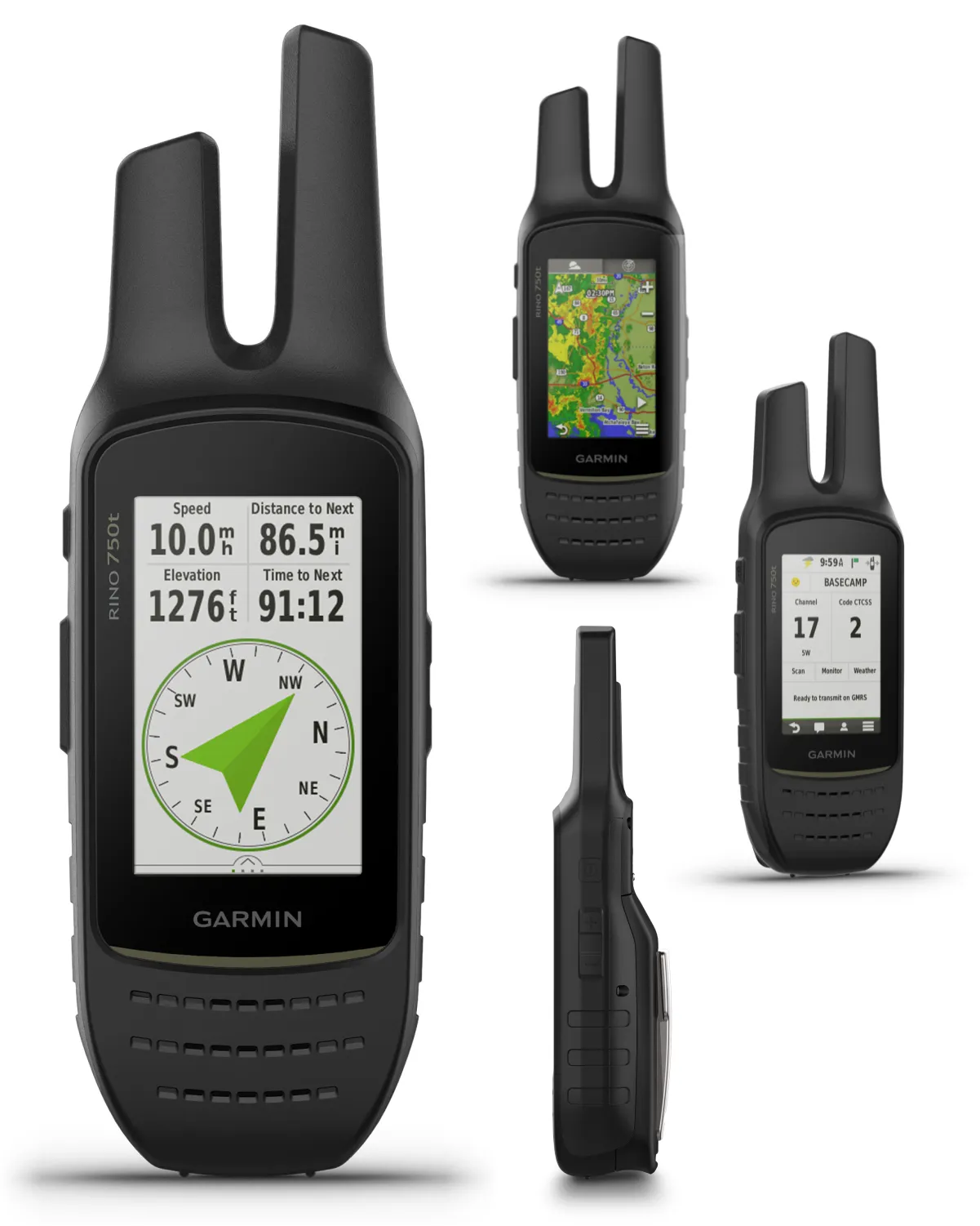 Garmin Rino 750t Two-Way Radio with Topo Mapping with Wearable4U Power Bank Bundle
