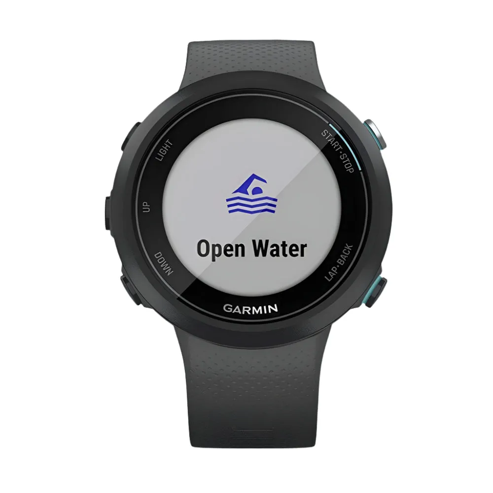 Garmin Swim 2 GPS Slate Silicone Band Digital Dial Swimming Smart Watch - 010-02247-00