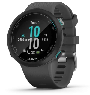 Garmin Swim 2, GPS Swimming Smartwatch for Pool and Open Water, Underwater Heart Rate, Records Distance, Pace, Stroke Count and Type, Slate Gray