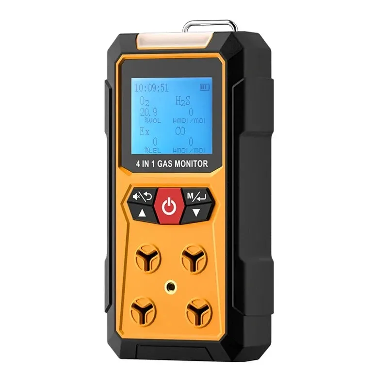 Gas Detector Meter 4 in 1 Oxygen O2 Carbon Monoxide CO H2S Ex Combustible Gas Analyzer Leak Detector
