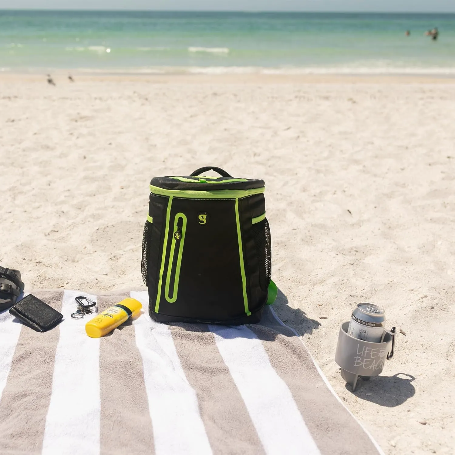geckobrands Opticool Backpack Cooler – Insulated Leak-Proof Backpack for Travel and Outdoor Activities