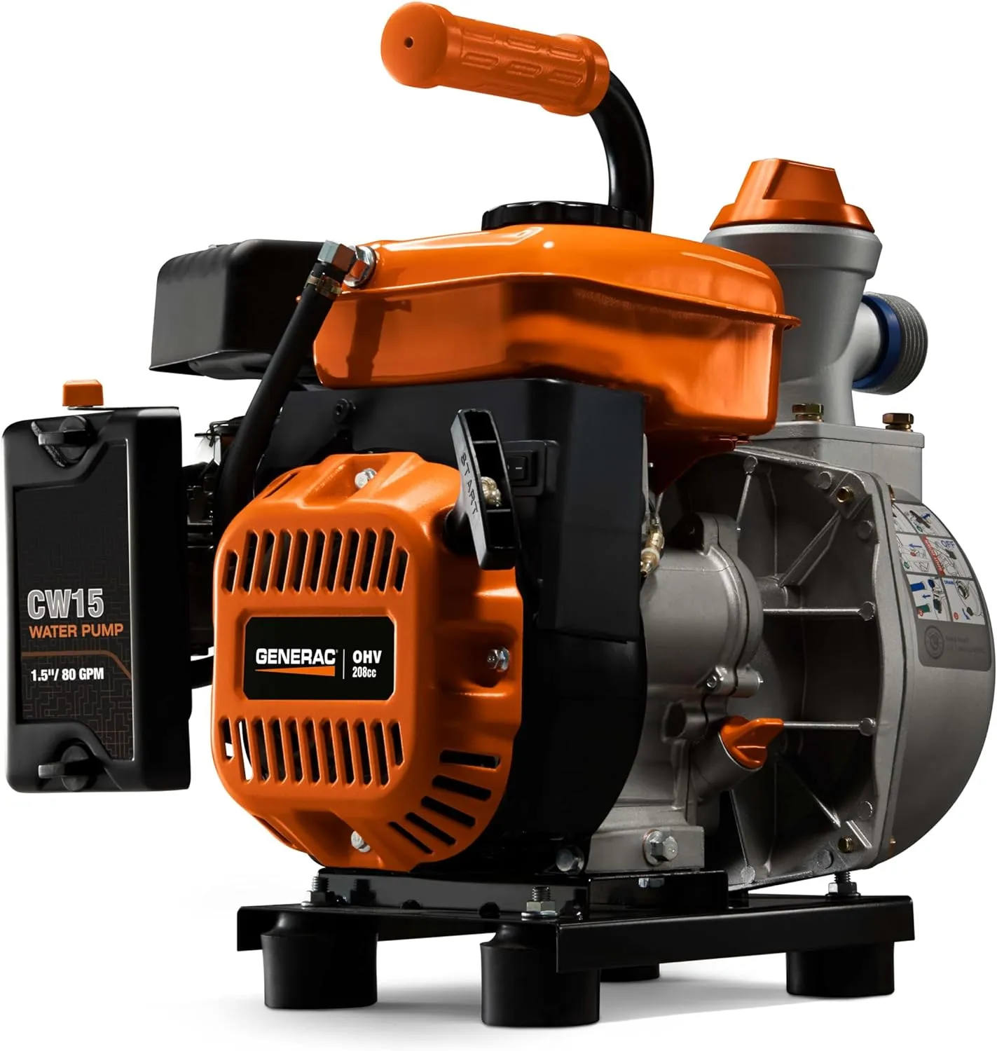 Generac 6821 Clean Water Pump 1.5-inch with Accessory Kit - Efficient and Reliable Water Transfer Solution