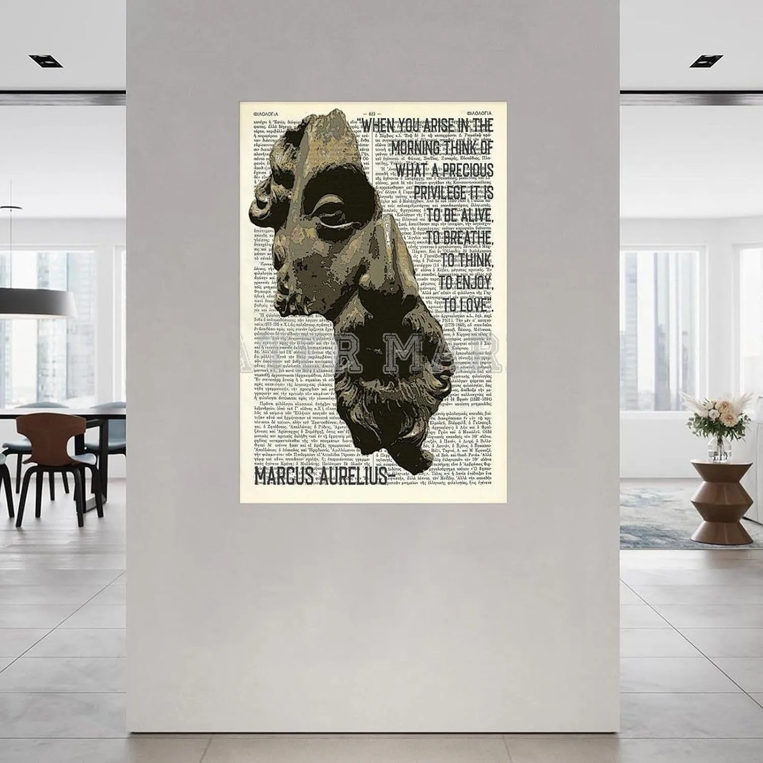 Generic Marcus Aurelius Quote Poster Philosophy Print Stoic Philosopher Poster Canvas Painting Posters And Prints Wall Art Pictures for Living Room Bedroom Decor 12x18inch(30x45cm) Unframe-style