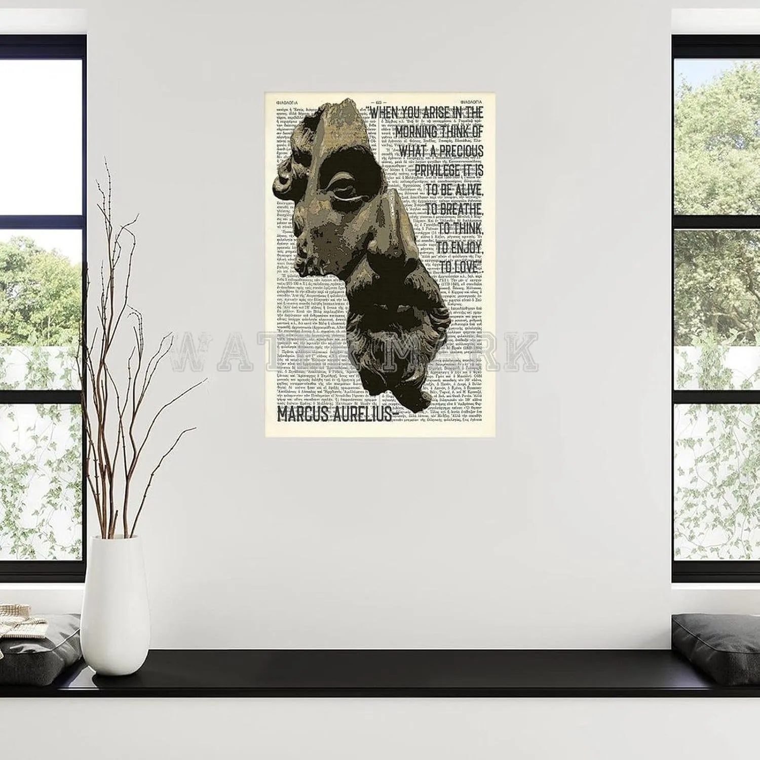 Generic Marcus Aurelius Quote Poster Philosophy Print Stoic Philosopher Poster Canvas Painting Posters And Prints Wall Art Pictures for Living Room Bedroom Decor 12x18inch(30x45cm) Unframe-style