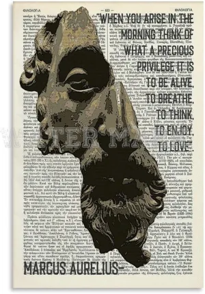 Generic Marcus Aurelius Quote Poster Philosophy Print Stoic Philosopher Poster Canvas Painting Posters And Prints Wall Art Pictures for Living Room Bedroom Decor 12x18inch(30x45cm) Unframe-style