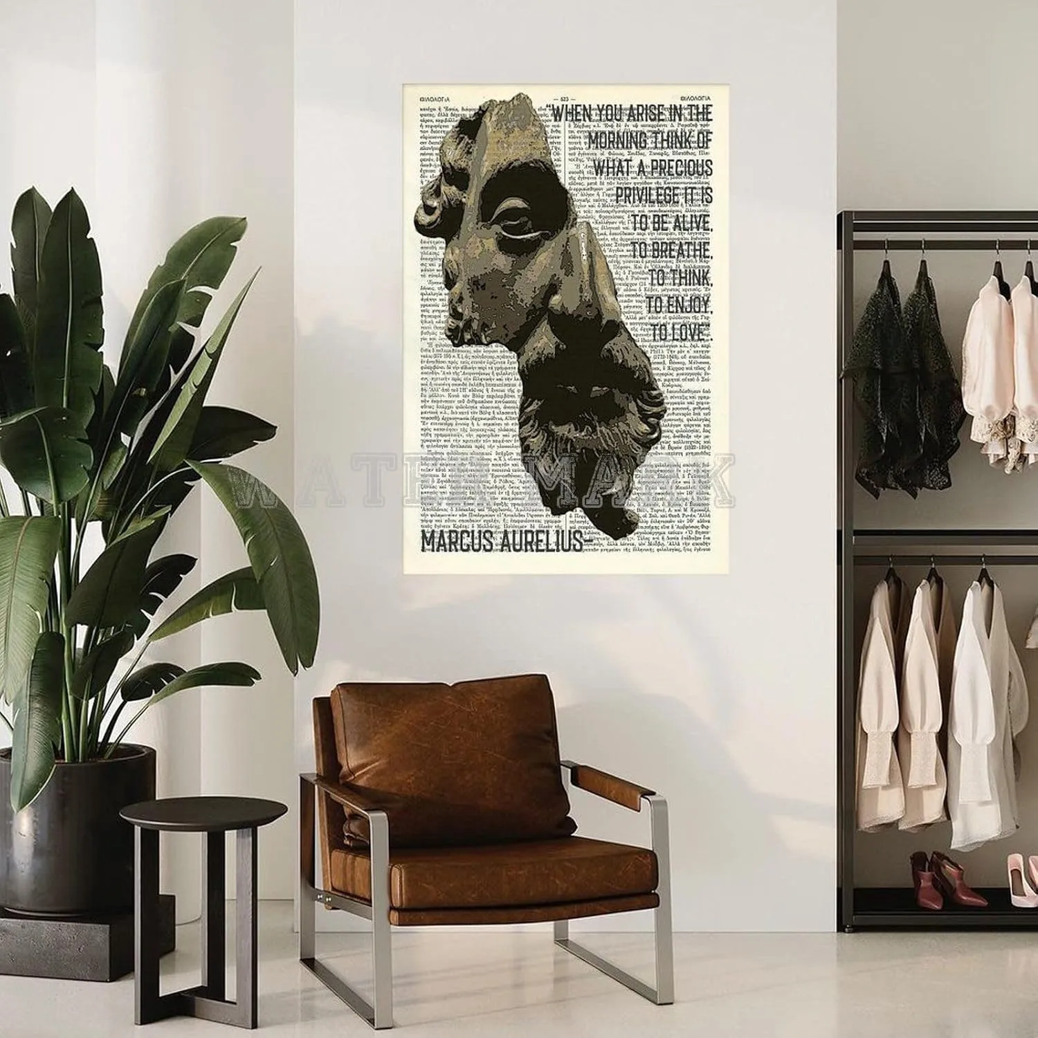 Generic Marcus Aurelius Quote Poster Philosophy Print Stoic Philosopher Poster Canvas Painting Posters And Prints Wall Art Pictures for Living Room Bedroom Decor 12x18inch(30x45cm) Unframe-style