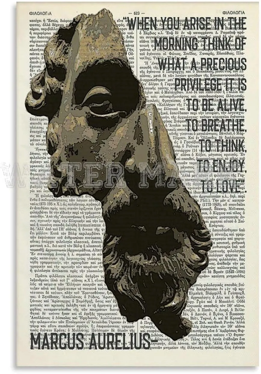 Generic Marcus Aurelius Quote Poster Philosophy Print Stoic Philosopher Poster Canvas Painting Posters And Prints Wall Art Pictures for Living Room Bedroom Decor 12x18inch(30x45cm) Unframe-style