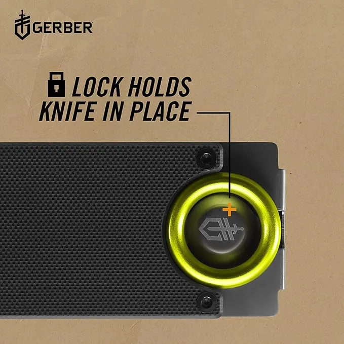Gerber Gear GDC Money Clip with Pocket Knife - Fixed Blade Knife and Case - EDC Gear and Equipment - Stainless Steel