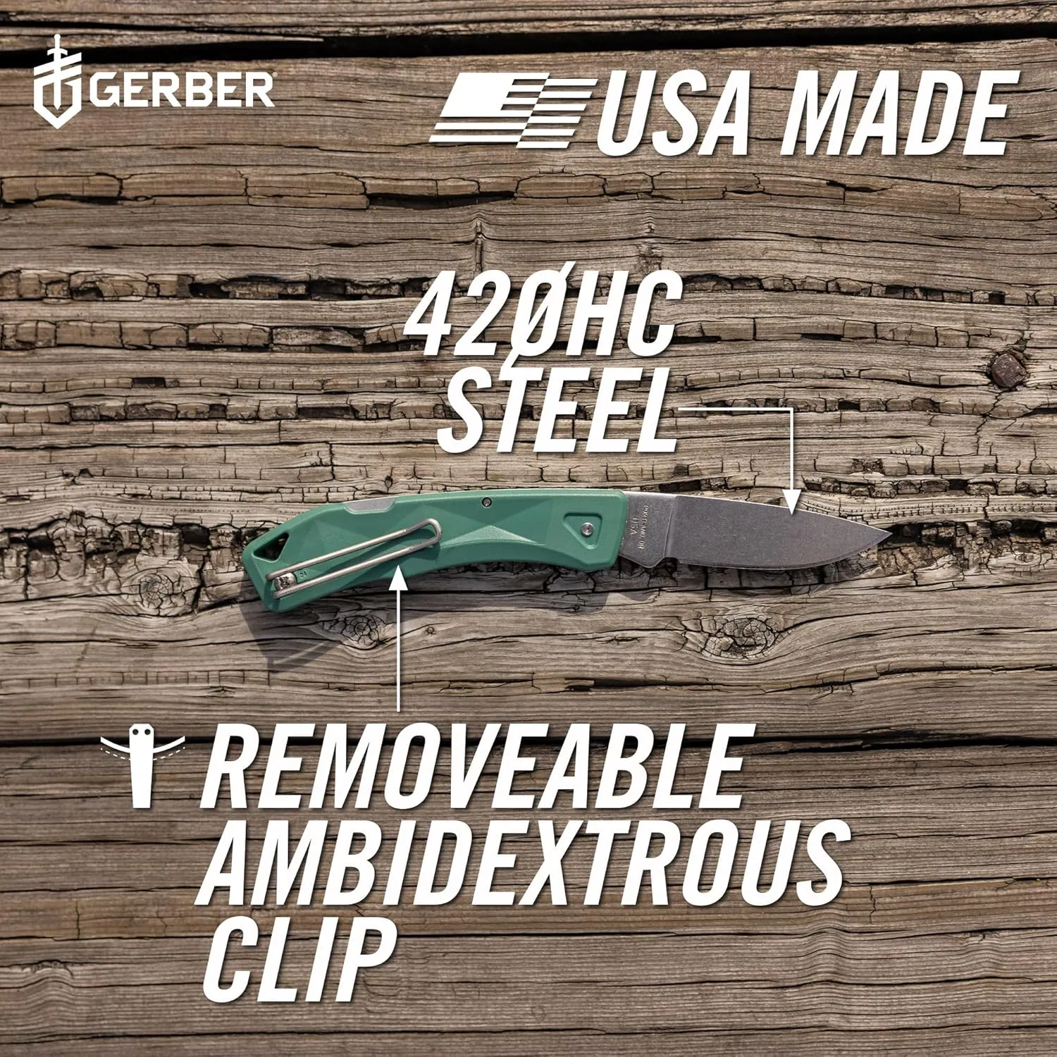 Gerber Gear LST Ultra - Lightweight EDC Knife - Survival Tactical Tool for Hiking, Camping & Outdoor - Compact Folding Pocket Knife - Stainless Steel Blade - Made in USA - Blue