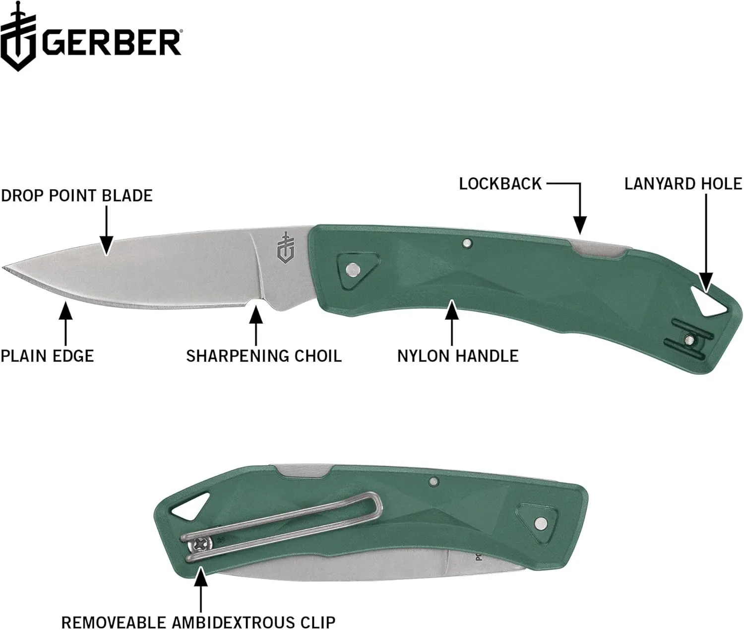 Gerber Gear LST Ultra - Lightweight EDC Knife - Survival Tactical Tool for Hiking, Camping & Outdoor - Compact Folding Pocket Knife - Stainless Steel Blade - Made in USA - Blue