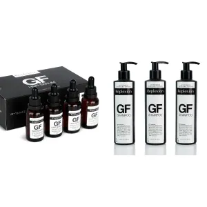 GF Hair Growth Kit – Serum & Shampoo Bundle for Men & Women, DHT Blocker, Anti-Hair Loss & Hair Regrowth Treatment | Thickens Hair, Post Hair Transplant Care | 4x30ml Serum   3x250ml Shampoo