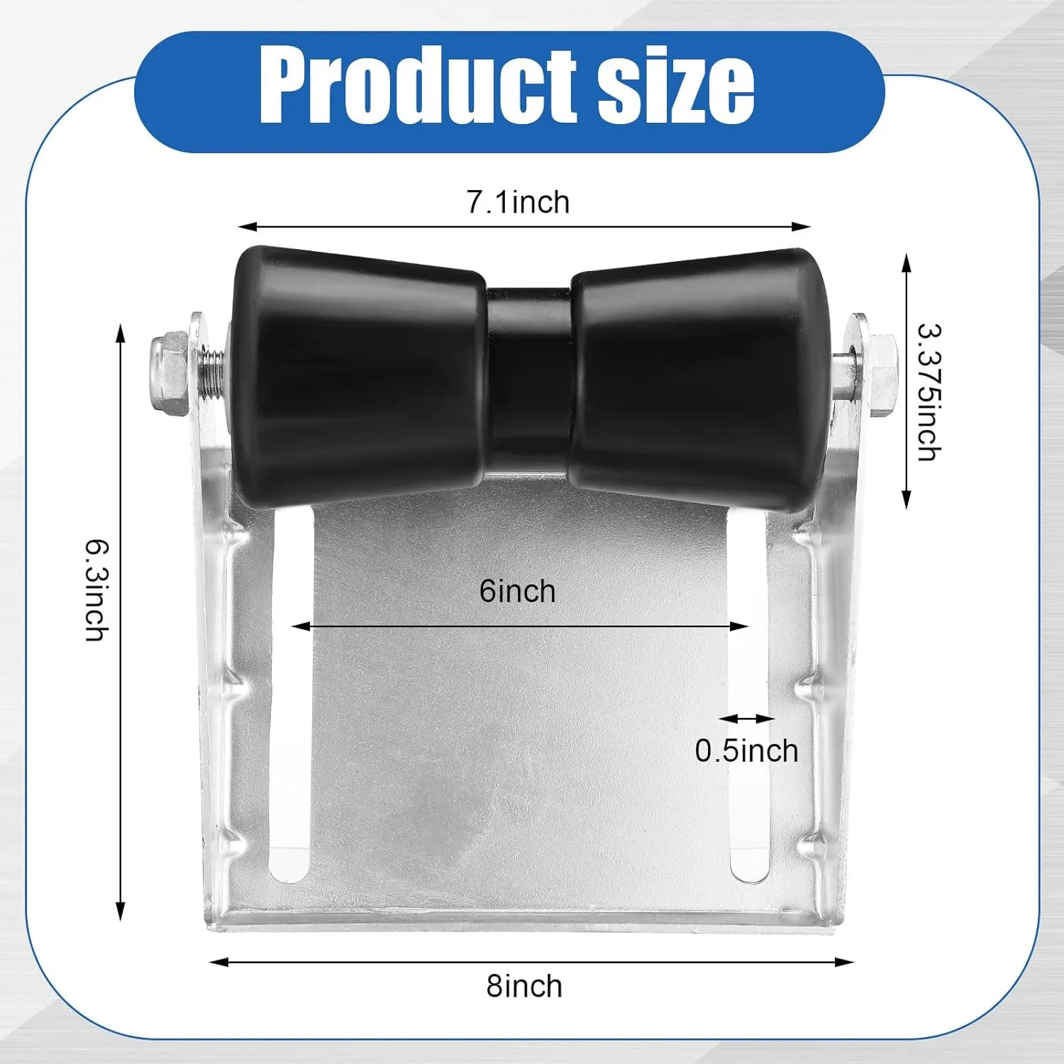 Gisafai Boat Trailer Rollers with Brackets Keel Roller Assembly Kit with Shaft and Bracket for Boat Trailer