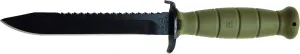 Glock OEM Field Knife 6.5" Fixed Blade with Root Saw, Battlefield Green