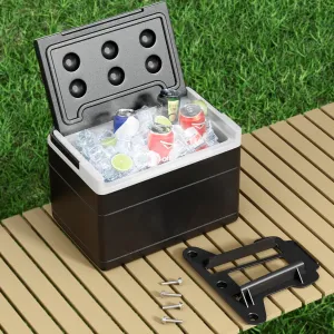 Golf Cart Ice Cooler with Mounting Bracket Kit, 6L Large Capacity Portable Cooler for Club Car Precedent, Tempo and Onward, OEM#102588101, 103886801